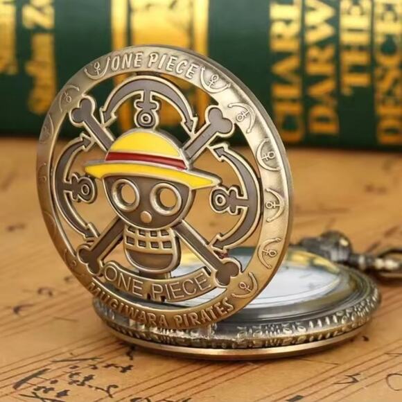 One Piece Pocket Watch Anime Steampunk Valentines Birthday Cosplay Gift - New!